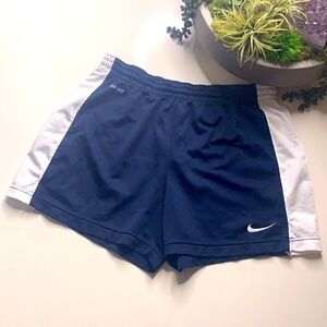 Nike dry fit navy blue mesh active running shorts medium